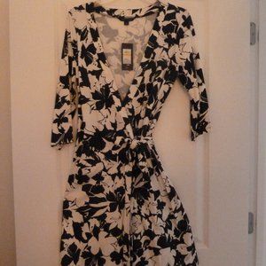 Tommy Hilfiger Navy and White Wrap Dress
